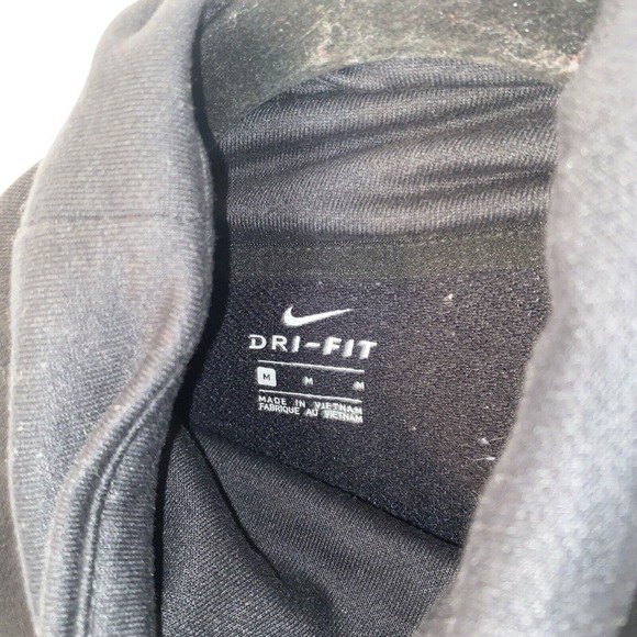 Nike Funnel Neck Sweatshirt Women's Size M - Black Long Sleeve 860130-010 - Picture 2 of 5